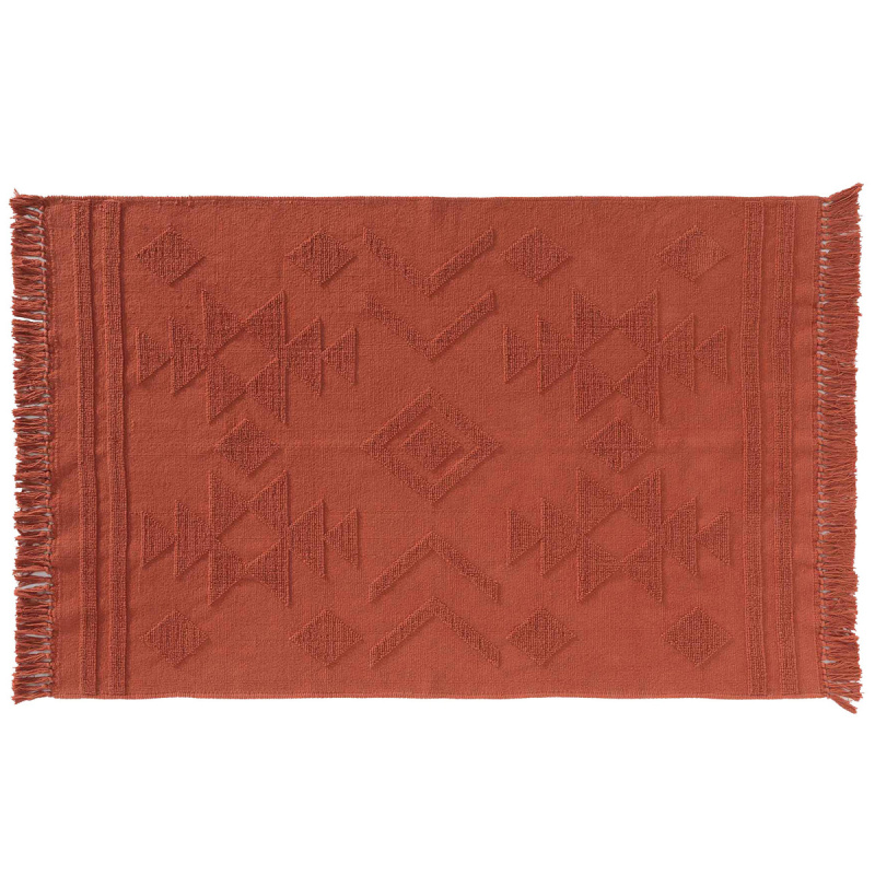 Douceur d'intérieur Žakárvý koberec s třásněmi CILAOS, 120 x 170 cm, oranžový oranžová