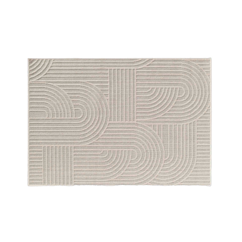 Douceur d'intérieur Obdélníkový koberec do obývacího pokoje, pletený vzor, EZIO, 120 x 170 cm béžová