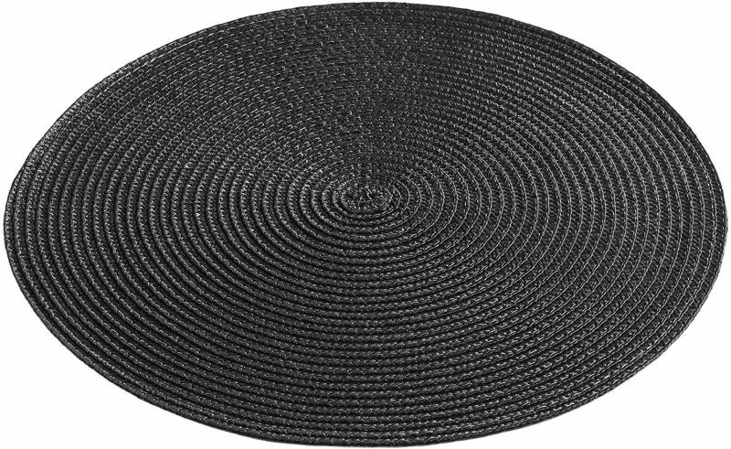 Douceur d'intérieur Prostírání na jídelní stůl, Ø 36 cm, černá barva černá