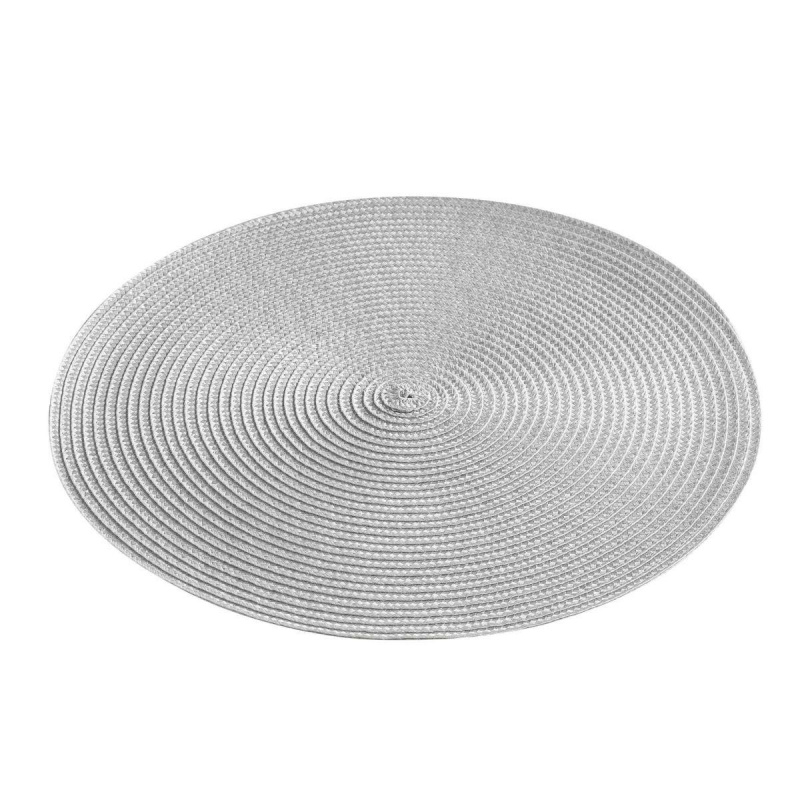 Douceur d'intérieur Prostírání ZEBULON, Ø 35 cm, šedá barva šedá