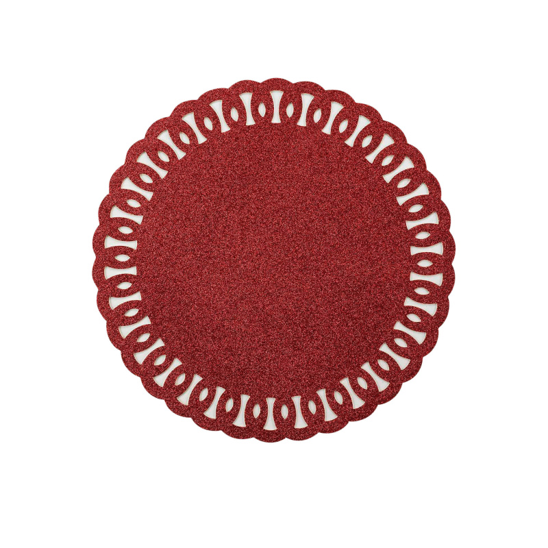 Douceur d'intérieur Třpytivé prostírání, Ø 38 cm, červené červená