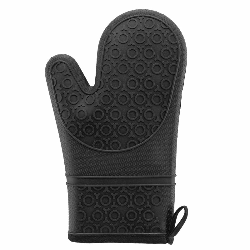 Douceur d'intérieur Silikonová kuchyňská chňapka, 29,5 x 18 cm, SYLKKI černá