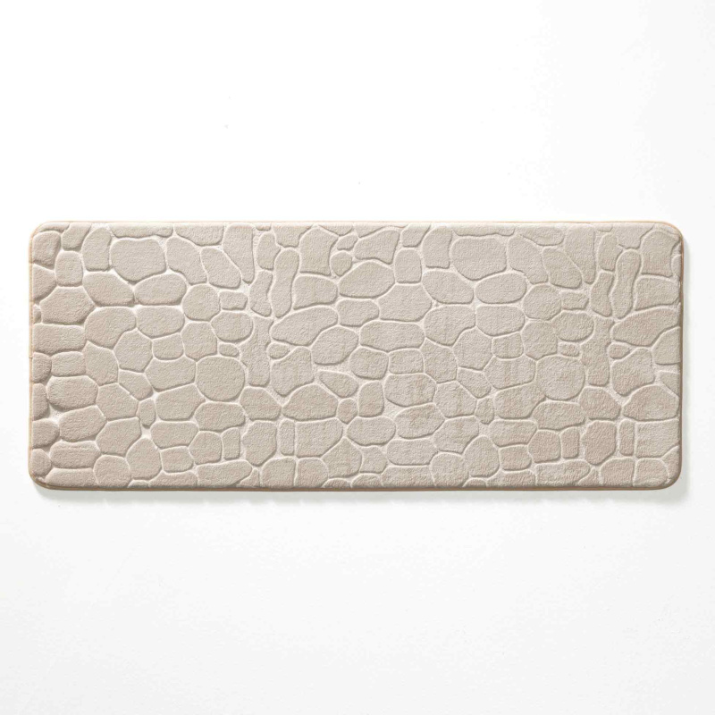 Douceur d'intérieur Podlouhlá koupelnová předložka s reliéfním vzorem, 50 x 120 cm béžová