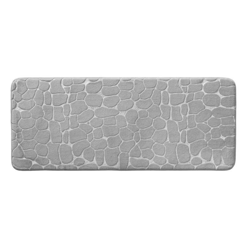 Douceur d'intérieur Podlouhlá koupelnová předložka s reliéfním vzorem, 50 x 120 cm, šedá šedá