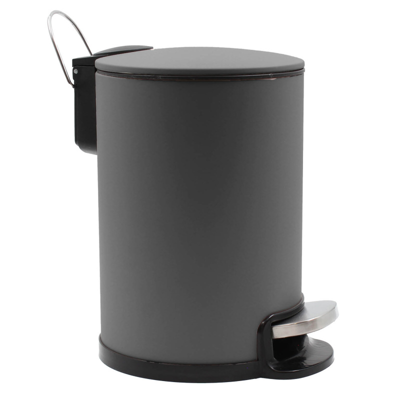Douceur d'intérieur Koupelnový odpadkový koš s tichým zavíráním, 3 l, METALINE, šedý šedá