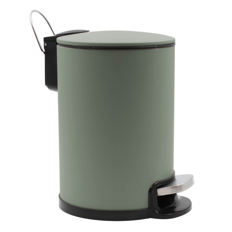 Douceur d'intérieur Koupelnový odpadkový koš s tichým zavíráním, 3 l, METALINE, zelený zelený