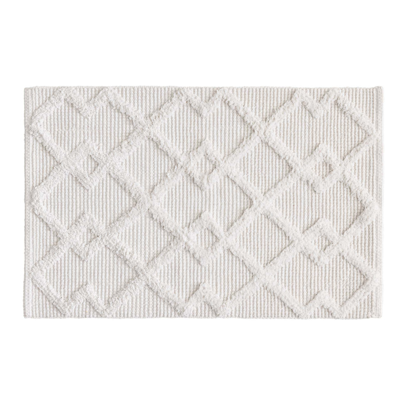 Douceur d'intérieur Bavlněná koupelnová předložka 50 x 80 cm OTIS bílý