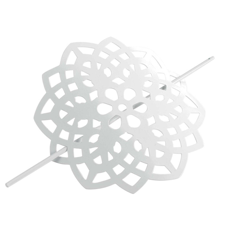 Douceur d'intérieur Kovový klip v bílé barvě ROSAE, 17 cm bílá