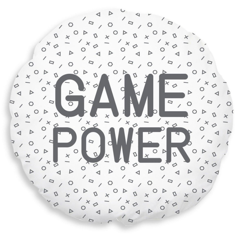 Dekorativní polštář GEEK GAME, Ø 40 cm, Today bílý