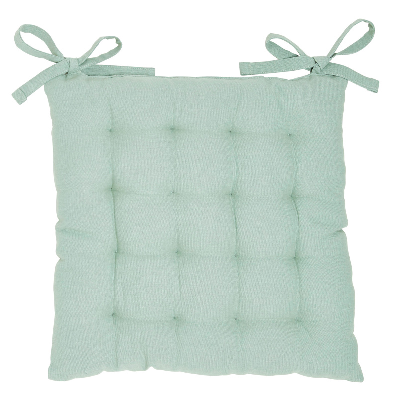 Today Bavlněný polštář na kuchyňskou židli COMFORT, vázaný, 38 x 38 cm, šalvějový zelený 106326
