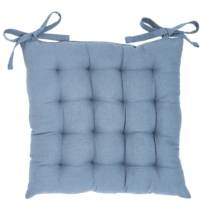 Today Bavlněný polštář na kuchyňskou židli COMFORT, vázaný, 38 x 38 cm, světle modrý modrý 106327