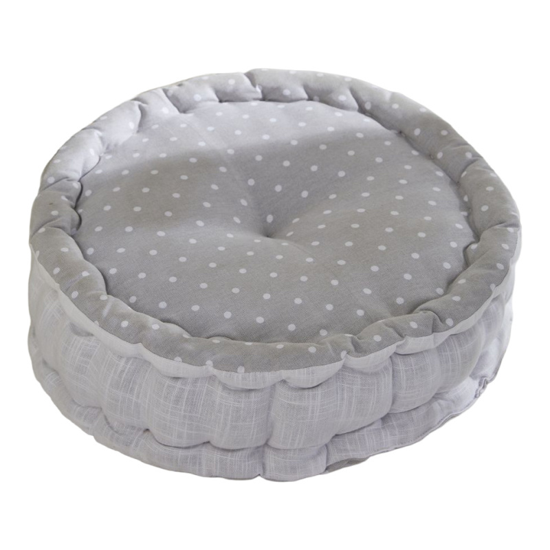 Today Kulatý sedací polštář na podlahu CONSTANCE, bavlna, Ø 40 x 12 cm šedá 106333