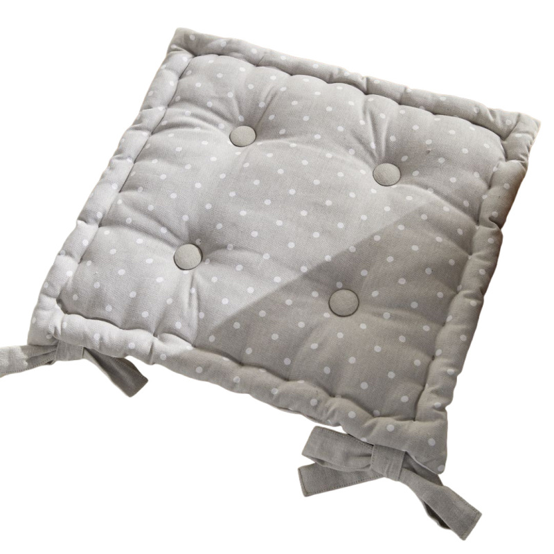 Today Polštář na židli CONSTANCE, bavlněný, vázaný, 40 x 40 cm šedá 106334