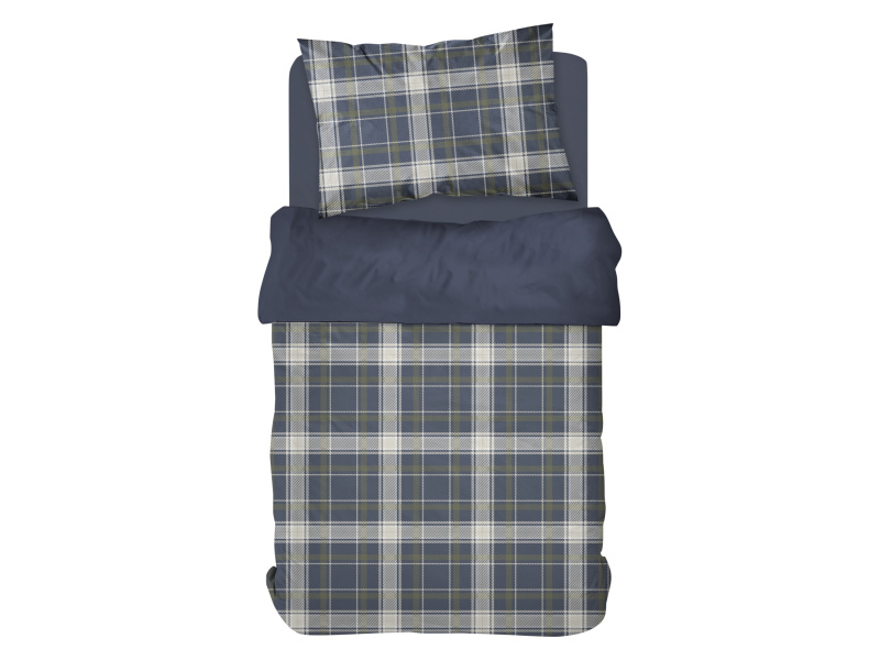 Today Ložní povlečení Renforcé, 140 x 200 cm, 70 x 90 cm (kostka/zelená)