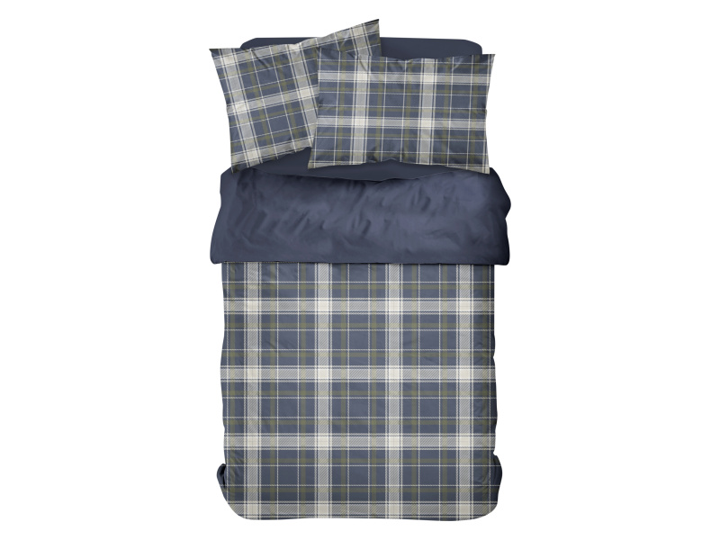 Today Ložní povlečení Renforcé, 220 x 240 cm, 70 x 90 cm (kostka/zelená)