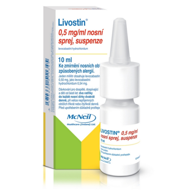 LIVOSTIN 0,5MG/ML Nosní sprej, suspenze 1X10ML