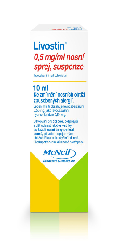 LIVOSTIN 0,5MG/ML Nosní sprej, suspenze 1X10ML
