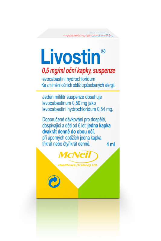 LIVOSTIN 0,5MG/ML Oční kapky, suspenze 1X4ML