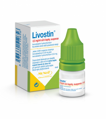 LIVOSTIN 0,5MG/ML Oční kapky, suspenze 1X4ML