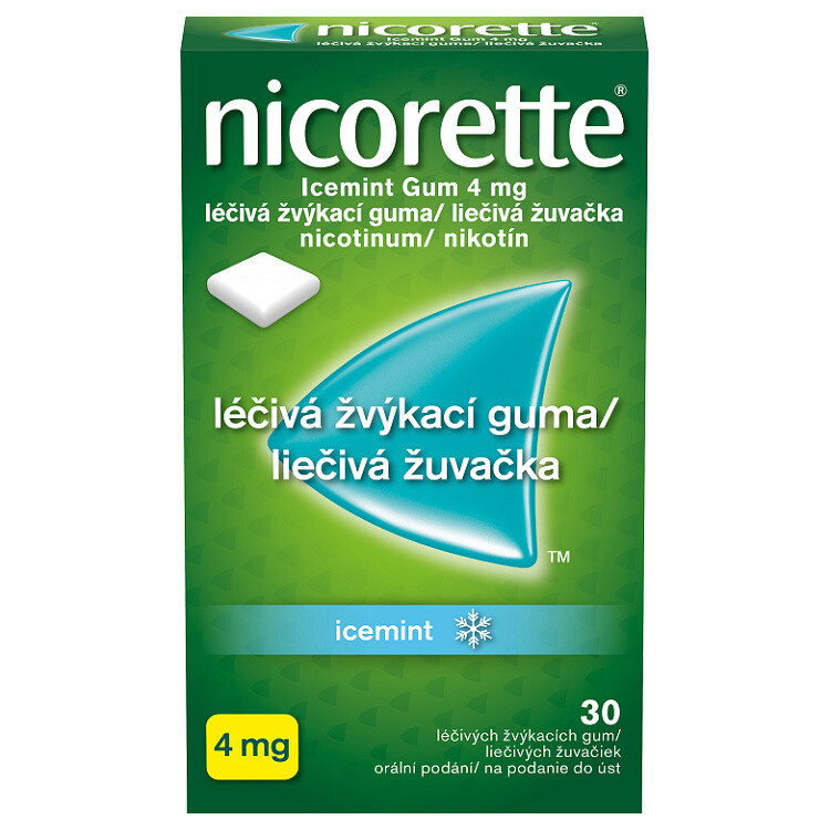 NICORETTE ICEMINT GUM 4MG Léčivá žvýkací guma 30