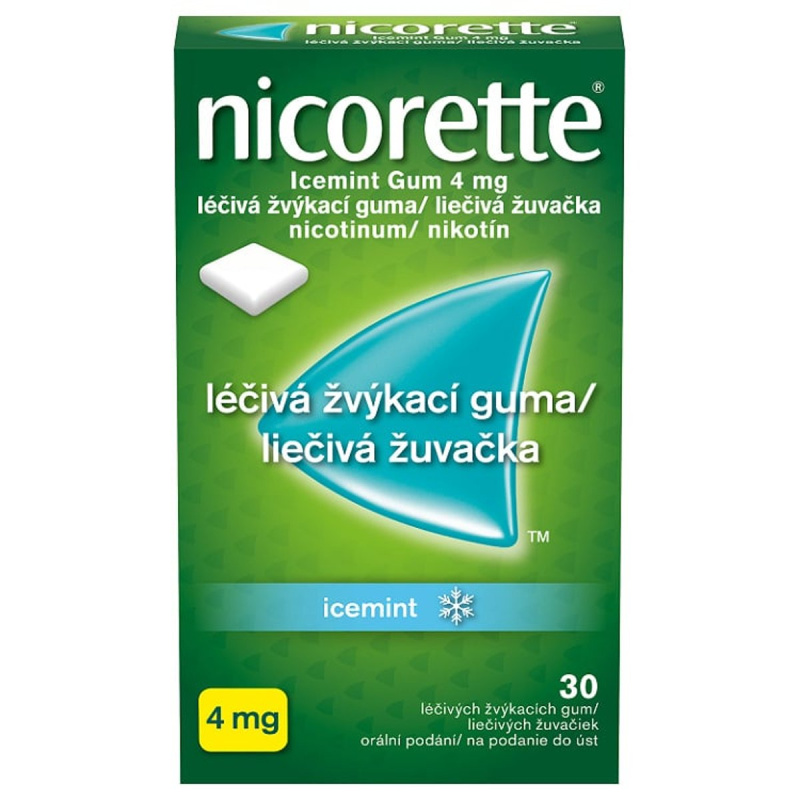 NICORETTE ICEMINT GUM 4MG Léčivá žvýkací guma 30