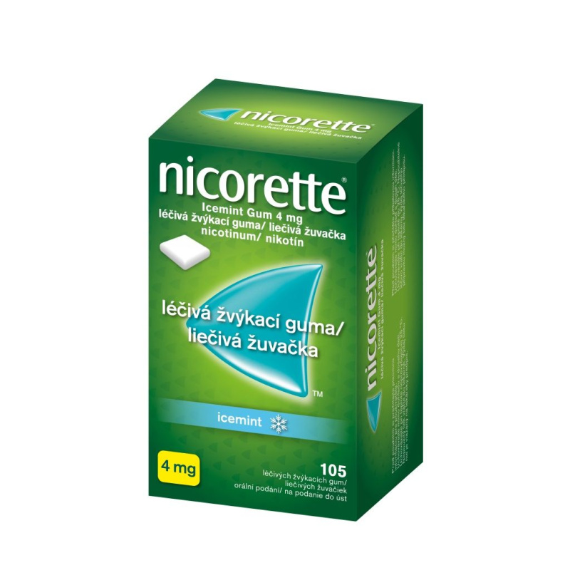 NICORETTE ICEMINT GUM 4MG Léčivá žvýkací guma 105
