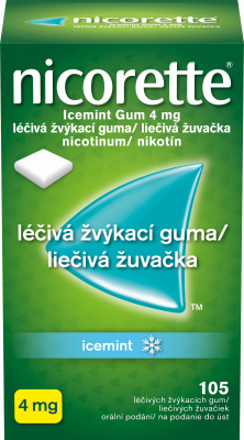 NICORETTE ICEMINT GUM 4MG Léčivá žvýkací guma 105