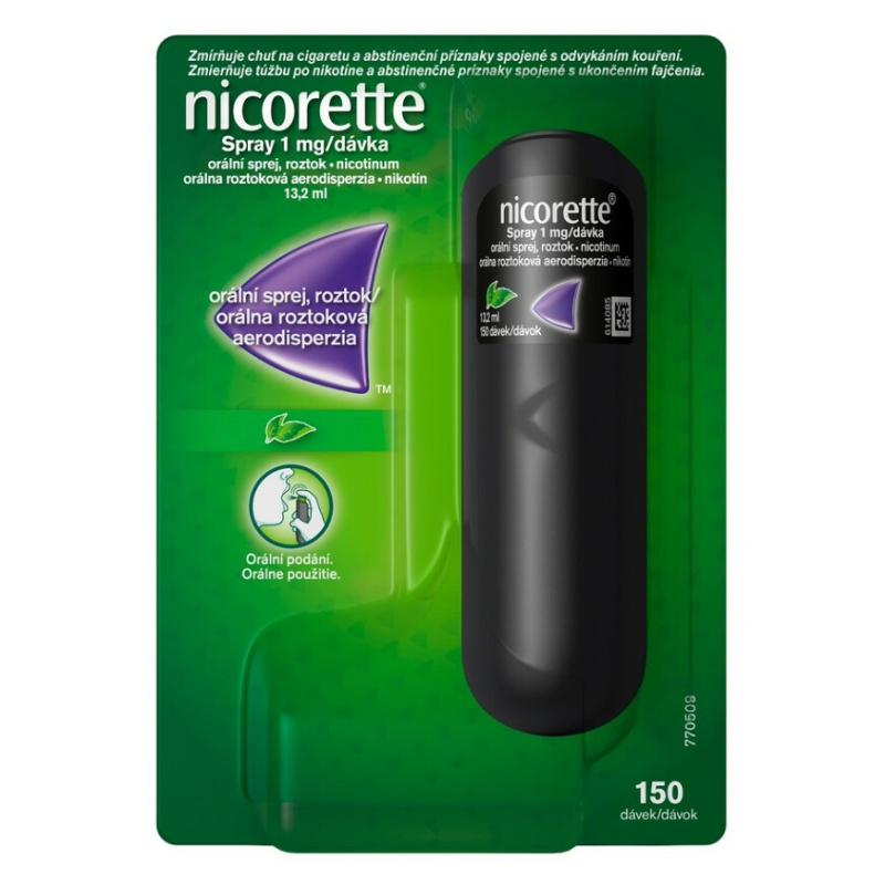 NICORETTE SPRAY 1MG/DÁV Orální sprej, roztok 1X13,2ML
