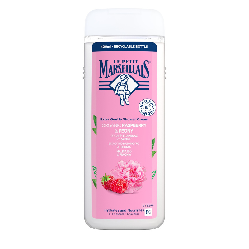 Le Petit Marseillais Raspberry BIO & Peony krémový sprchový gel 400 ml