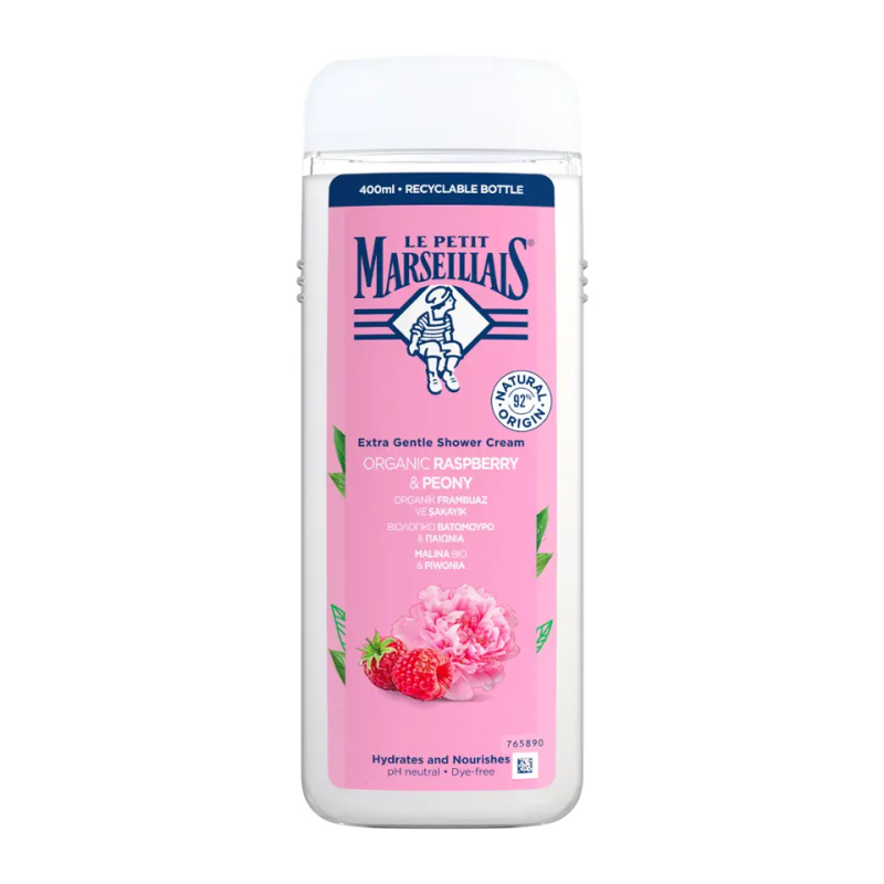 Le Petit Marseillais Raspberry BIO & Peony krémový sprchový gel 400 ml