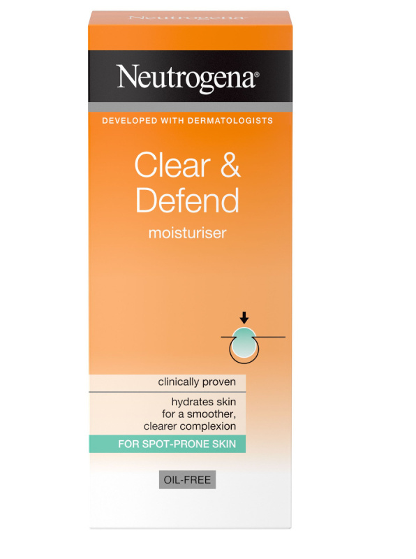 Neutrogena Clear & Defend 0.5% Salicylic Acid hydratační krém bez obsahu oleje 50 ml