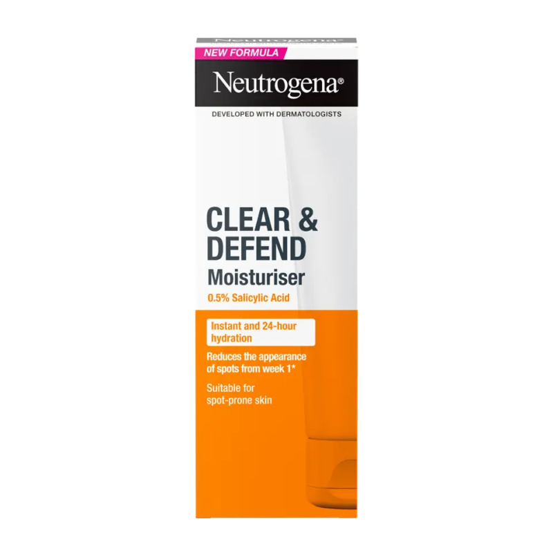Neutrogena Clear & Defend 0.5% Salicylic Acid hydratační krém bez obsahu oleje 50 ml