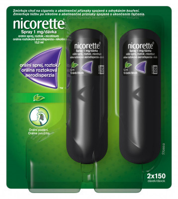 NICORETTE SPRAY 1MG/DÁV Orální sprej, roztok 2X13,2ML