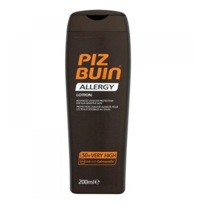 Piz Buin Allergy ochranné opalovací mléko pro suchou a citlivou pokožku SPF 50+ 200 ml