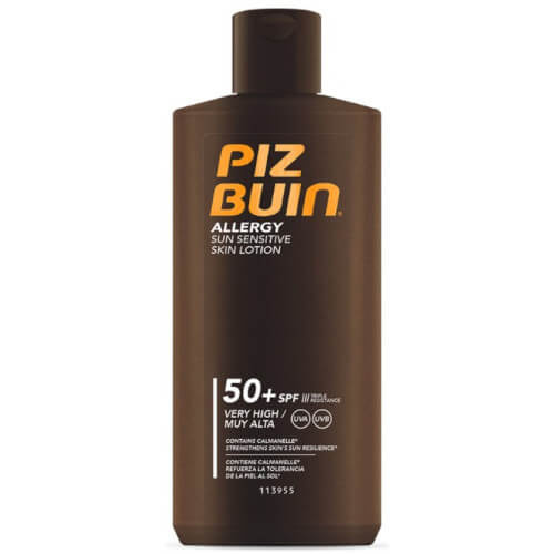 Piz Buin Allergy ochranné opalovací mléko pro suchou a citlivou pokožku SPF 50+ 200 ml