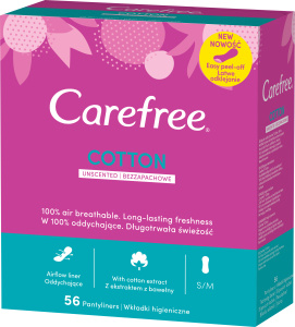 Carefree Cotton slipové vložky 56 ks