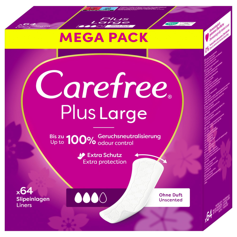 Carefree Large  slipové vložky 64 ks