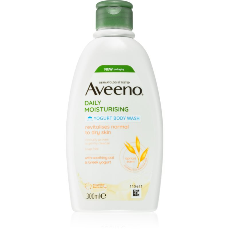 Aveeno Daily Moisturising Yoghurt body wash vyživující sprchový gel Apricot & Yoghurt 300 ml