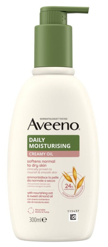 Aveeno Daily Moisturising Softens Dry Skin jemné tělové mléko 300 ml