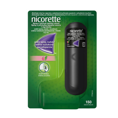 NICORETTE SPRAY S PŘÍCHUTÍ LESNÍHO OVOCE 1MG/DÁV Orální sprej, roztok 1X13,2ML