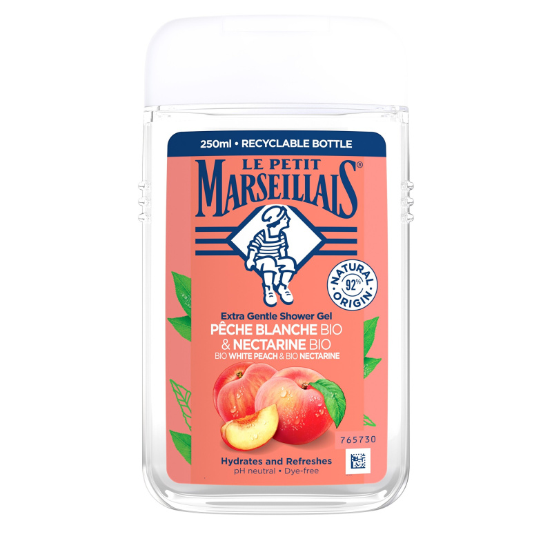 Le Petit Marseillais White Peach BIO & Nectarine BIO Bio jemný sprchový gel 250 ml