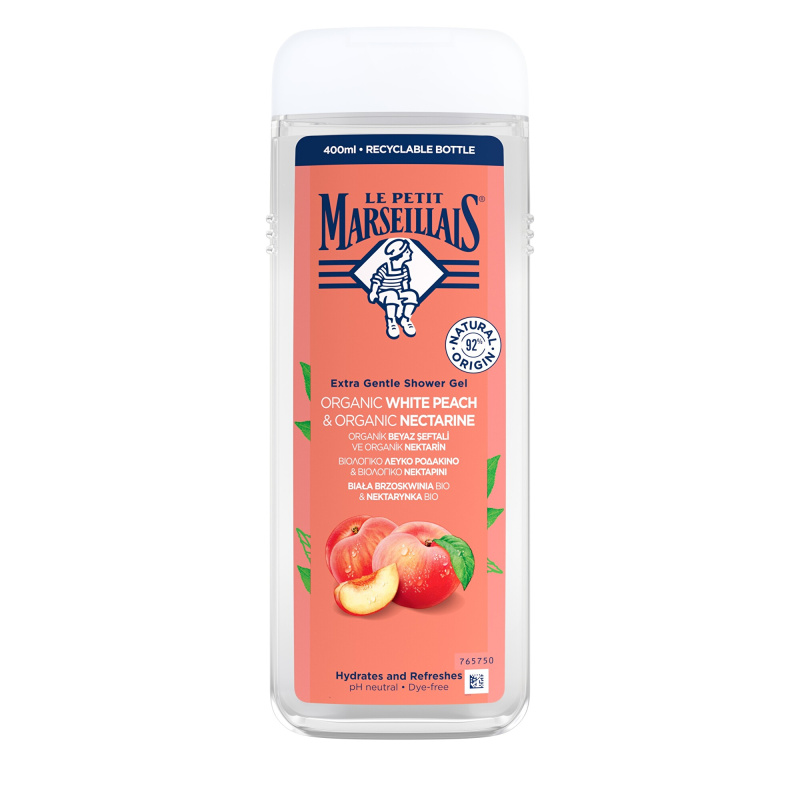 Le Petit Marseillais White Peach BIO & Nectarine BIO Bio jemný sprchový gel 400 ml