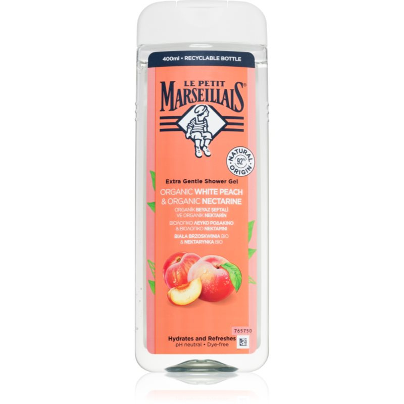 Le Petit Marseillais White Peach BIO & Nectarine BIO Bio jemný sprchový gel 400 ml