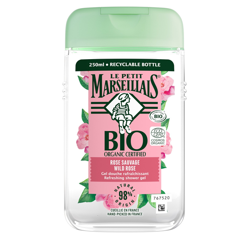 Le Petit Marseillais Wild Rose BIO osvěžující sprchový gel 250 ml
