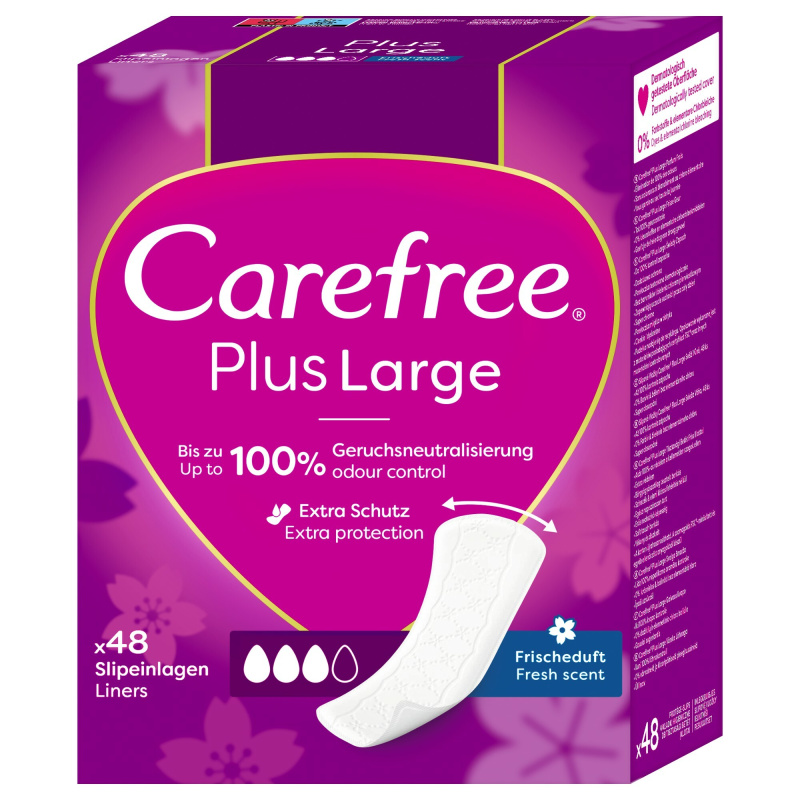 Carefree Plus Large Fresh Scent slipové vložky 48 ks
