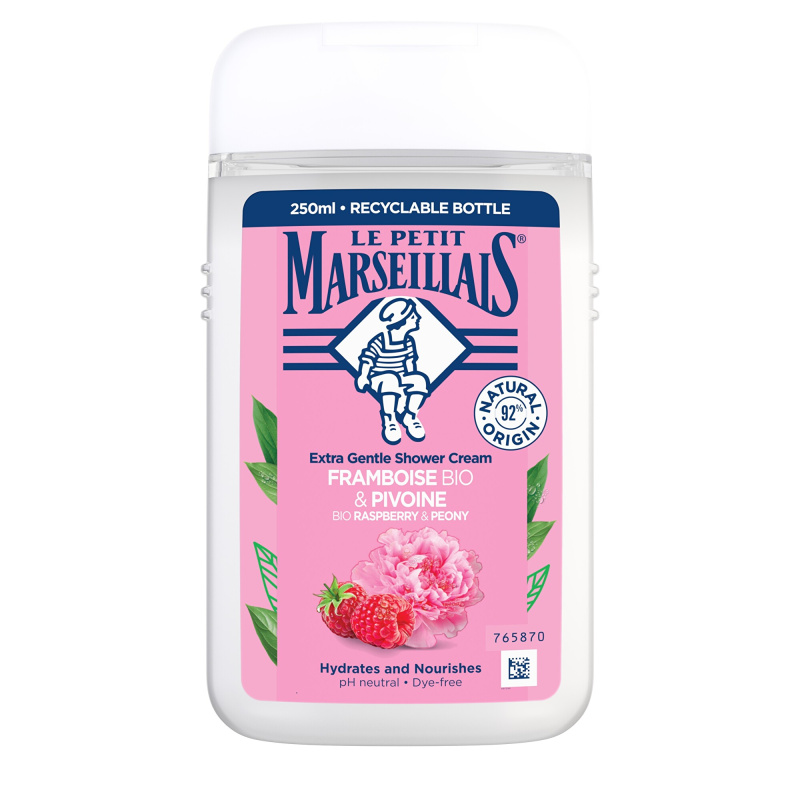 Le Petit Marseillais Raspberry BIO & Peony krémový sprchový gel 250 ml