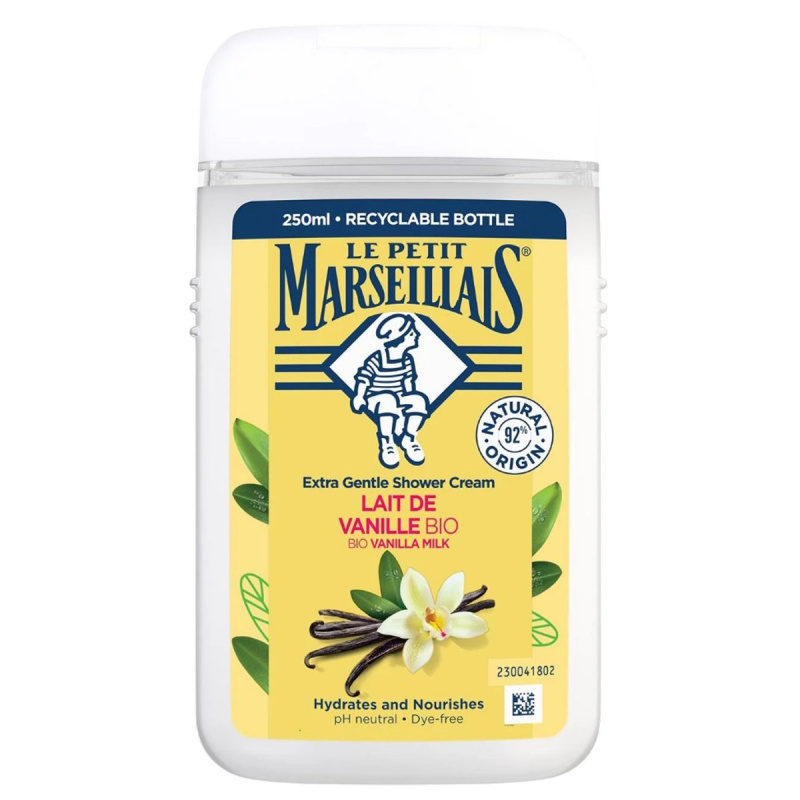 Le Petit Marseillais Vanilla Milk BIO krémový sprchový gel 250 ml