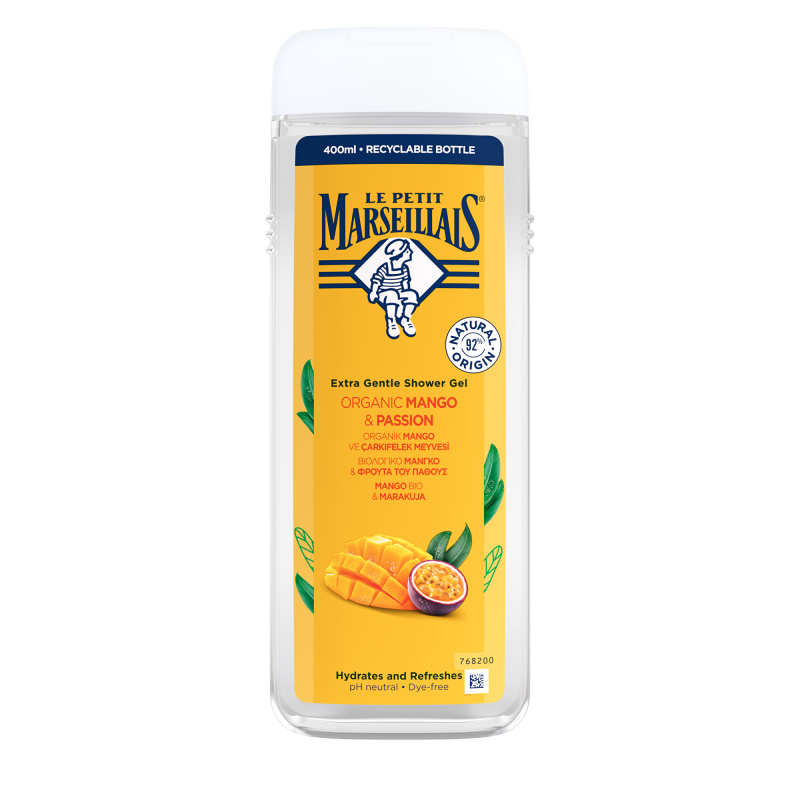 Le Petit Marseillais Mango BIO & Passion Fruit jemný sprchový gel 400 ml