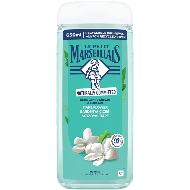 Le Petit Marseillais Tiaré Flower jemný sprchový gel 650 ml