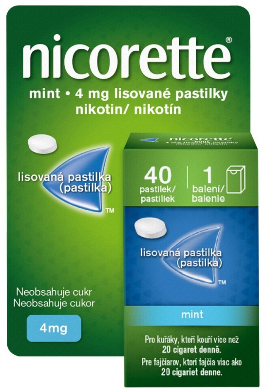NICORETTE MINT 4MG lisovaná pastilka 40